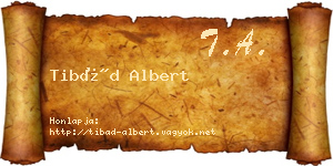 Tibád Albert névjegykártya