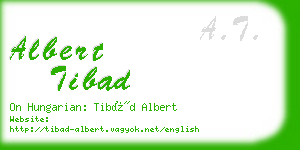 albert tibad business card